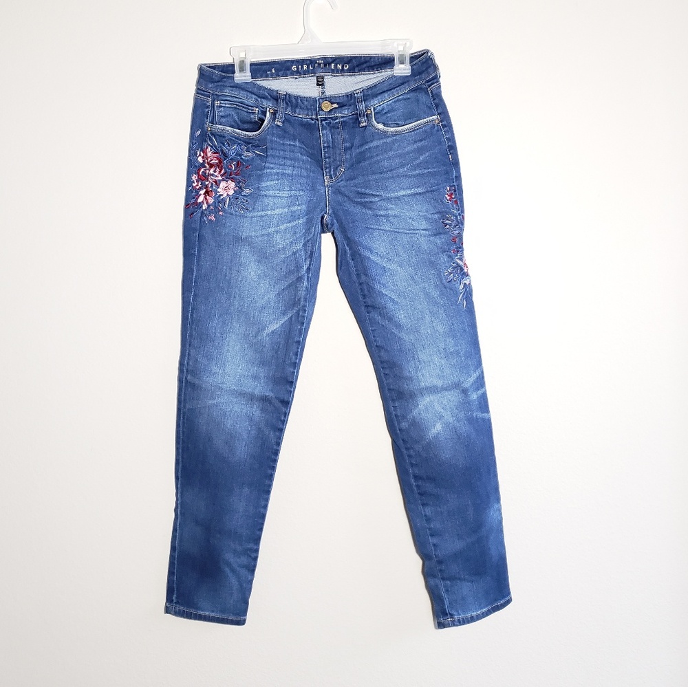 White House Black Market | embroidered jeans